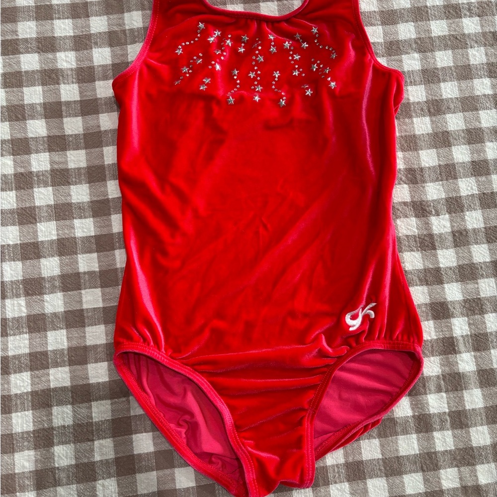 GK Red Leotard with Star Details